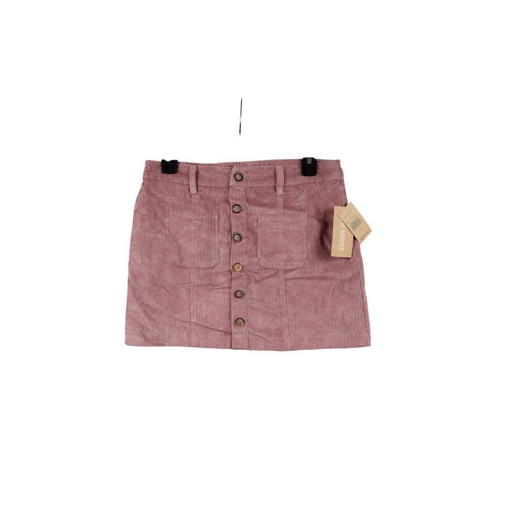 Steve Madden Kids Corduroy Button Front Mini Skirt Rose Pink Size 14